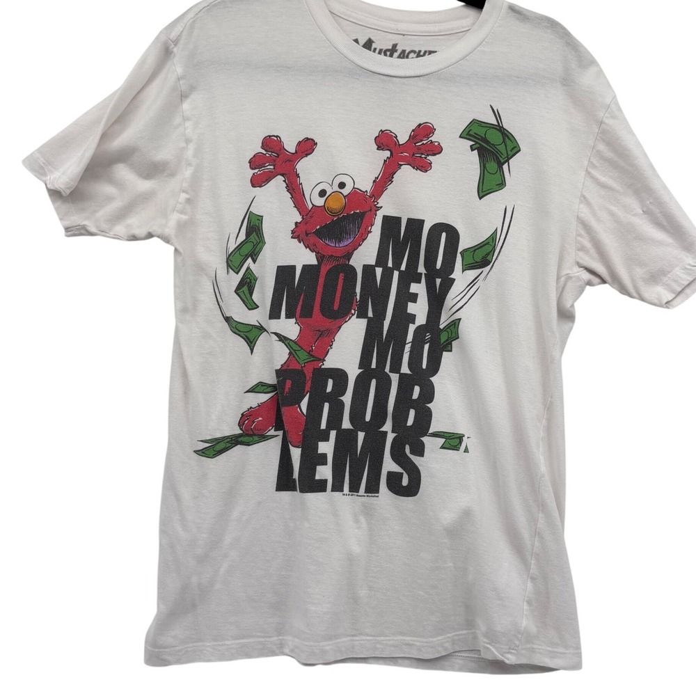 Mustache Brigade Elmo‎ Mo Money Mo Problems TShirt Medium Cotton Streetwear